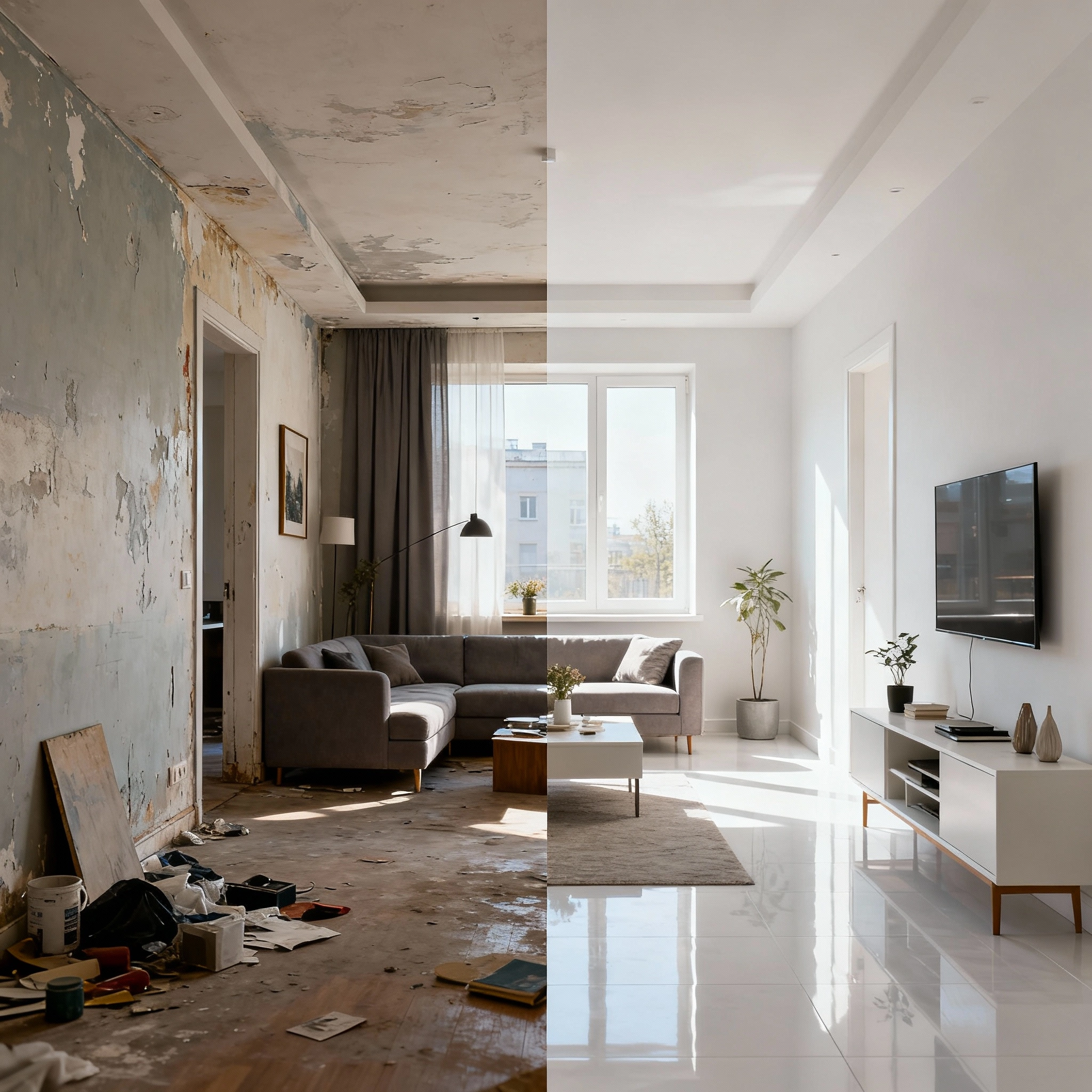 Apartment and house renovation before sale